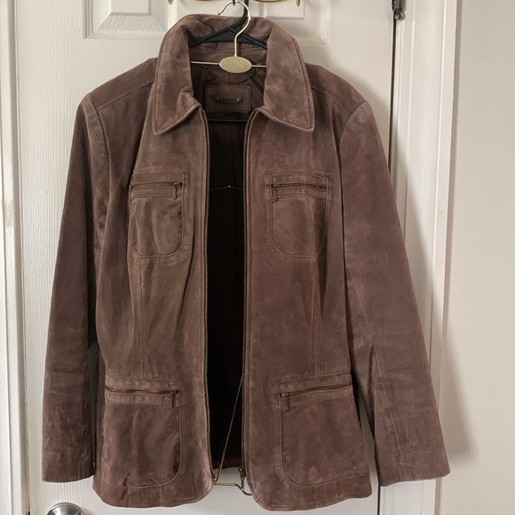 i.e. Relaxed Brown Leather Jacket Size M - Picture 3 of 12